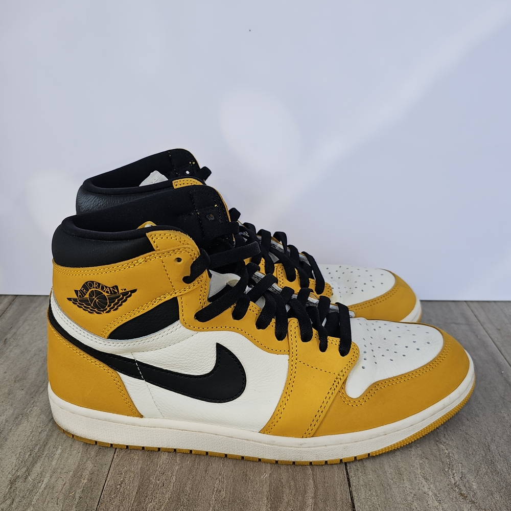 Nike Air Jordan Retro High Ochre and Black Sneakers